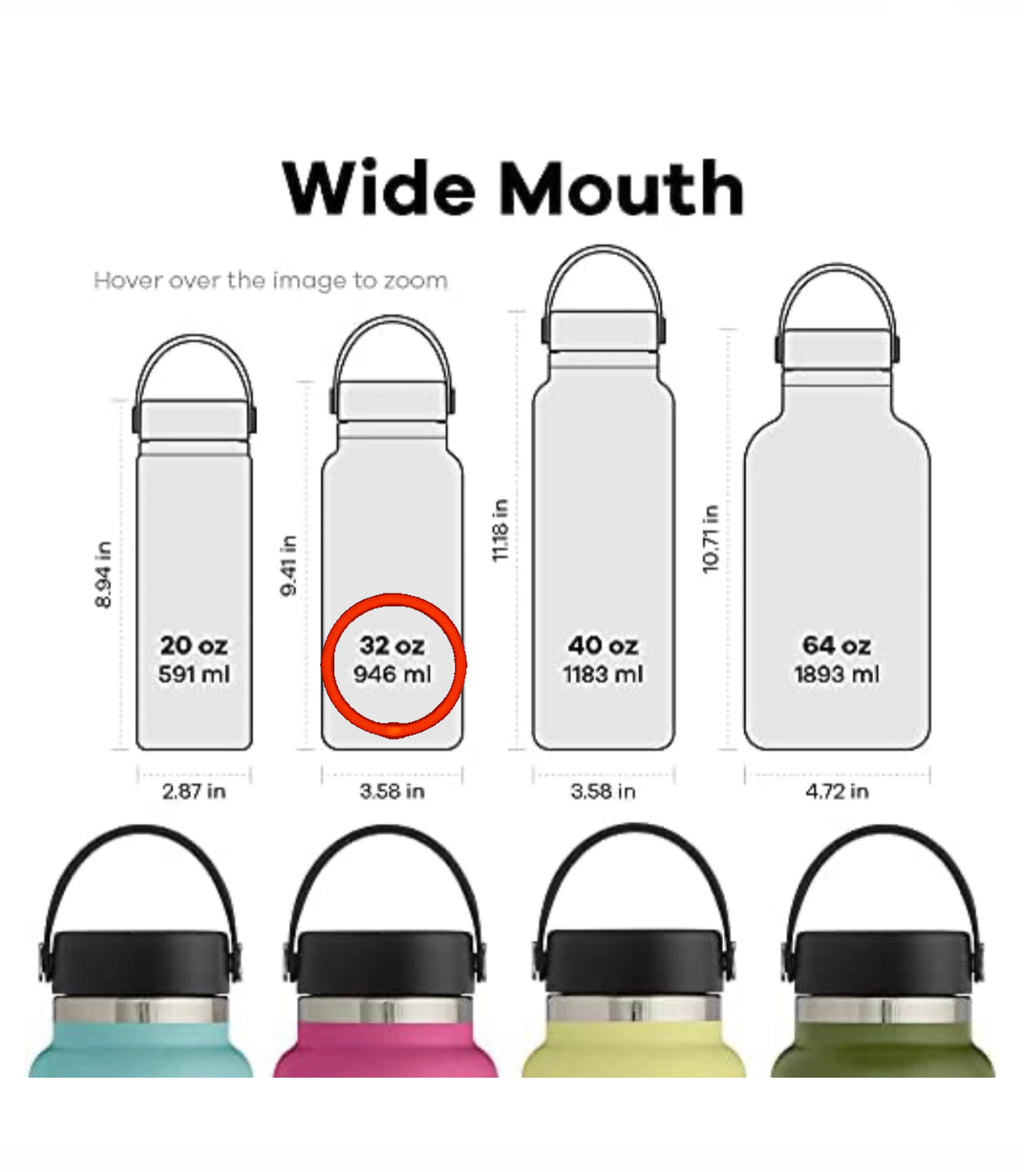 32oz HydroFlask + Sticker Pack
