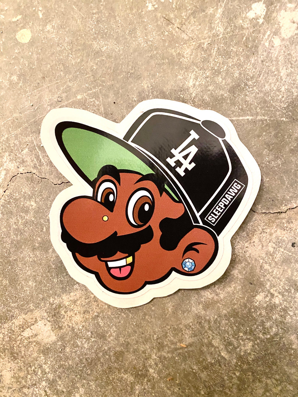 Mario Brutha Sticker/ Black